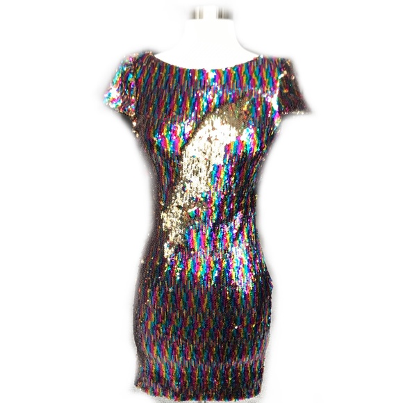 NWT Dress the Population Tabitha Sequin Dress - Picture 2 of 8